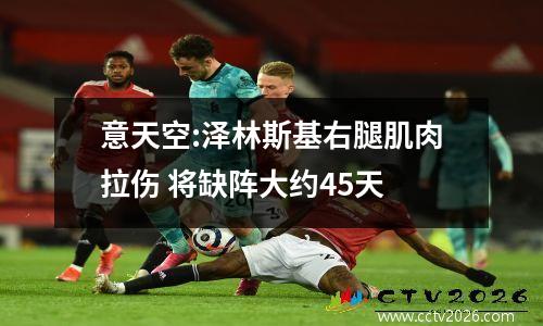 意天空:泽林斯基右腿肌肉拉伤 将缺阵大约45天
