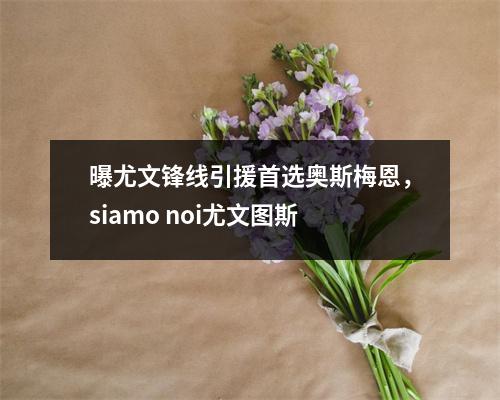 曝尤文锋线引援首选奥斯梅恩，siamo noi尤文图斯