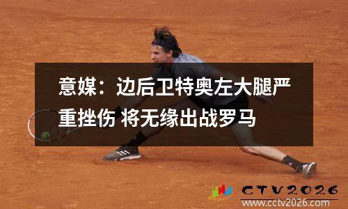 意媒：边后卫特奥左大腿严重挫伤 将无缘出战罗马