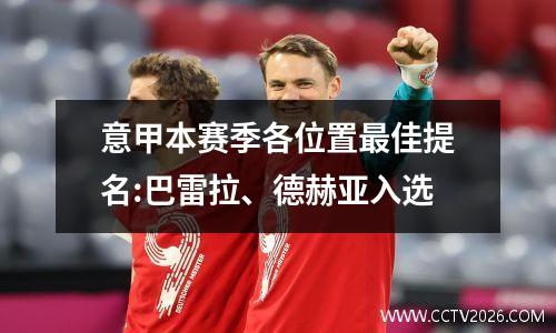 意甲本赛季各位置最佳提名:巴雷拉、德赫亚入选