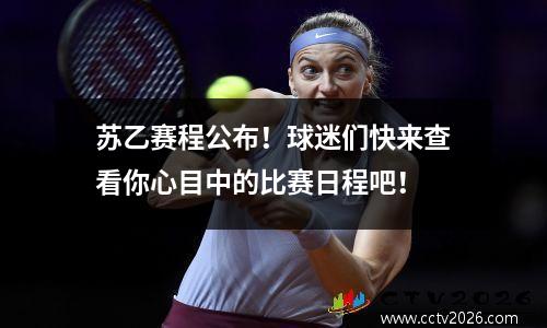 苏乙赛程公布！球迷们快来查看你心目中的比赛日程吧！