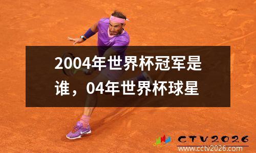 2004年世界杯冠军是谁，04年世界杯球星