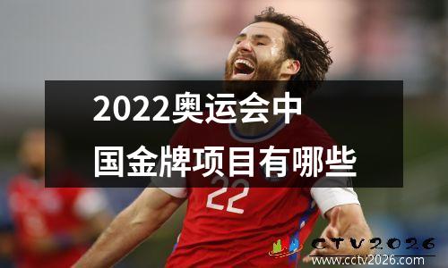 2022奥运会中国金牌项目有哪些