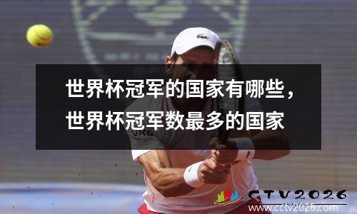 世界杯冠军的国家有哪些，世界杯冠军数最多的国家
