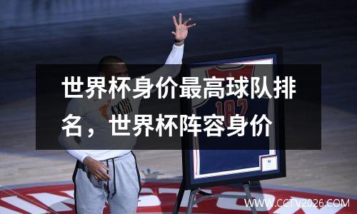 世界杯身价最高球队排名，世界杯阵容身价