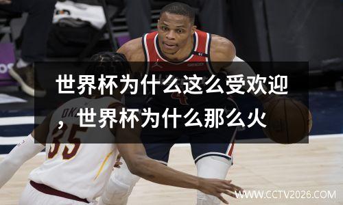 世界杯为什么这么受欢迎，世界杯为什么那么火