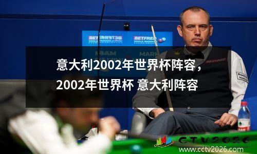 意大利2002年世界杯阵容，2002年世界杯 意大利阵容