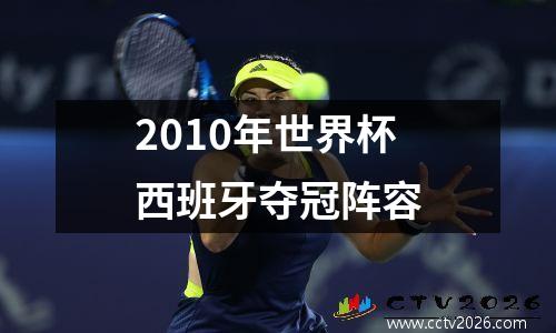 2010年世界杯西班牙夺冠阵容