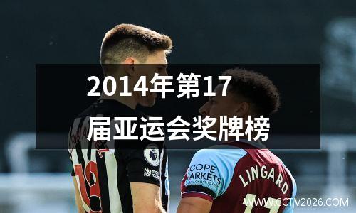 2014年第17届亚运会奖牌榜