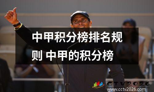 中甲积分榜排名规则 中甲的积分榜