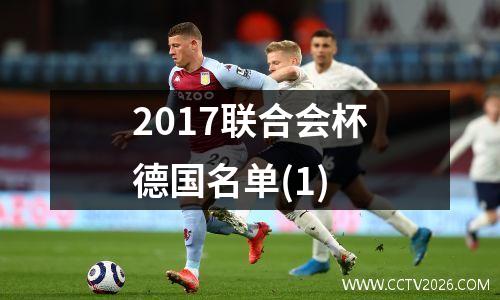 2017联合会杯德国名单(1)