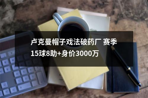 卢克曼帽子戏法破药厂 赛季15球8助+身价3000万