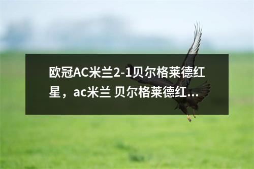 欧冠AC米兰2-1贝尔格莱德红星，ac米兰 贝尔格莱德红星比分