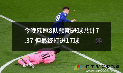 今晚欧冠8队预期进球共计7.37 但最终打进17球