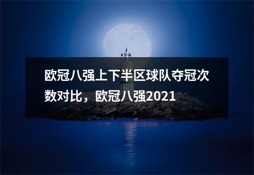 欧冠八强上下半区球队夺冠次数对比，欧冠八强2021