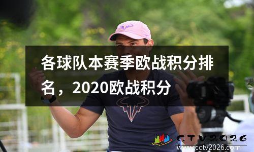 各球队本赛季欧战积分排名，2020欧战积分