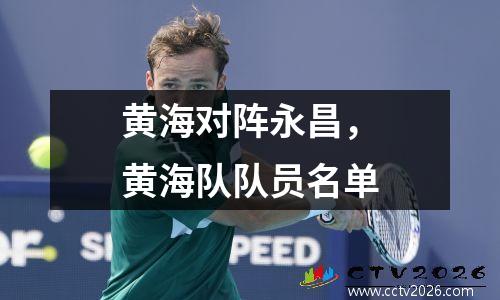 黄海对阵永昌，黄海队队员名单