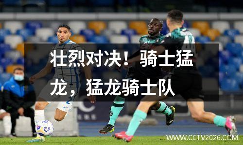 壮烈对决！骑士猛龙，猛龙骑士队