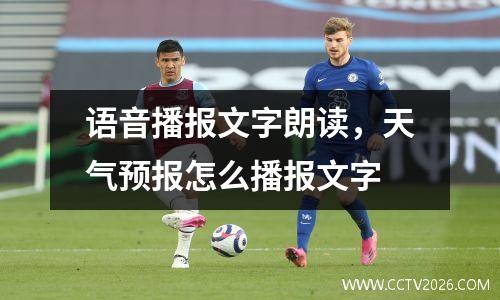 语音播报文字朗读，天气预报怎么播报文字