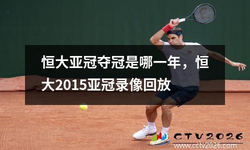 恒大亚冠夺冠是哪一年，恒大2015亚冠录像回放