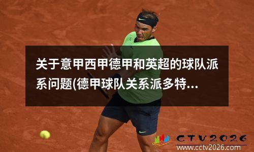 关于意甲西甲德甲和英超的球队派系问题(德甲球队关系派多特不来梅)