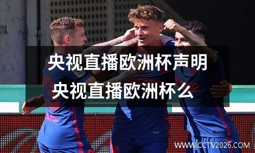 央视直播欧洲杯声明 央视直播欧洲杯么