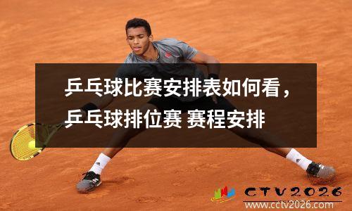 乒乓球比赛安排表如何看，乒乓球排位赛 赛程安排