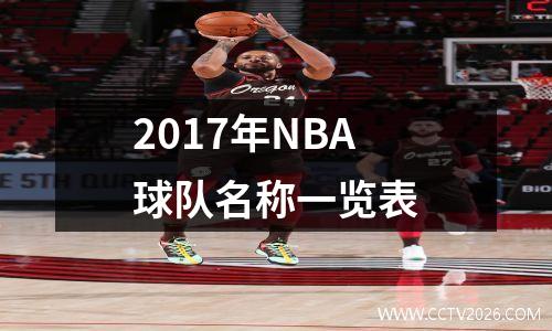 2017年NBA球队名称一览表