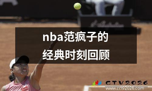 nba范疯子的经典时刻回顾