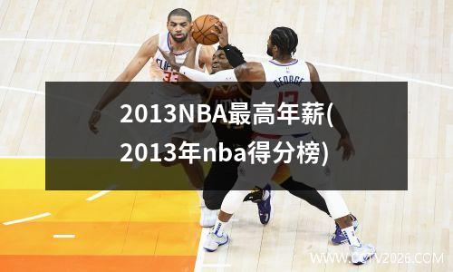 2013NBA最高年薪(2013年nba得分榜)