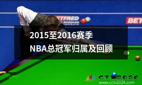 2015至2016赛季NBA总冠军归属及回顾