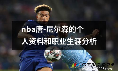 nba唐-尼尔森的个人资料和职业生涯分析