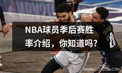 NBA球员季后赛胜率介绍，你知道吗？