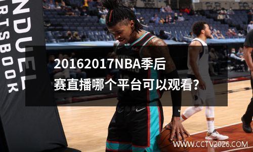 20162017NBA季后赛直播哪个平台可以观看？
