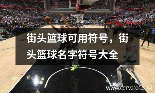 街头篮球可用符号，街头篮球名字符号大全