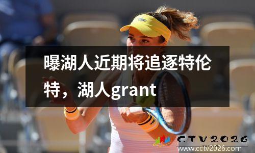 曝湖人近期将追逐特伦特，湖人grant