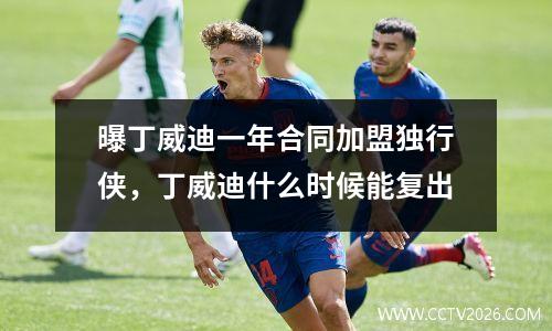 曝丁威迪一年合同加盟独行侠，丁威迪什么时候能复出