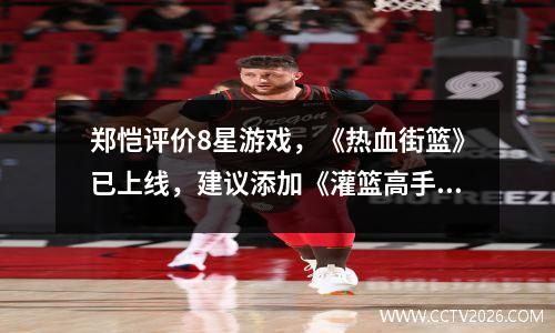 郑恺评价8星游戏，《热血街篮》已上线，建议添加《灌篮高手》剧情