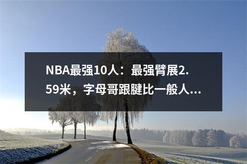 NBA最强10人：最强臂展2.59米，字母哥跟腱比一般人小腿还要长。