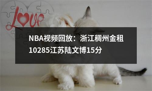 NBA视频回放：浙江稠州金租10285江苏陆文博15分
