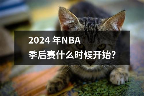 2024 年NBA 季后赛什么时候开始？