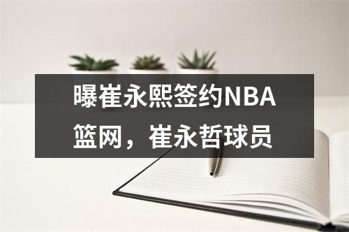 曝崔永熙签约NBA篮网，崔永哲球员