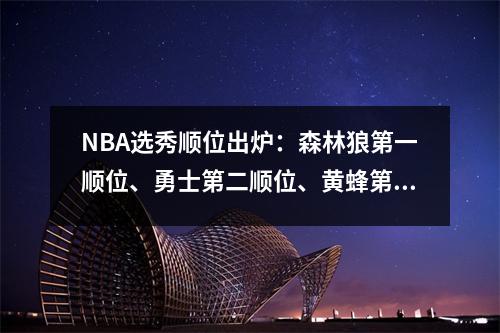 NBA选秀顺位出炉：森林狼第一顺位、勇士第二顺位、黄蜂第三顺位