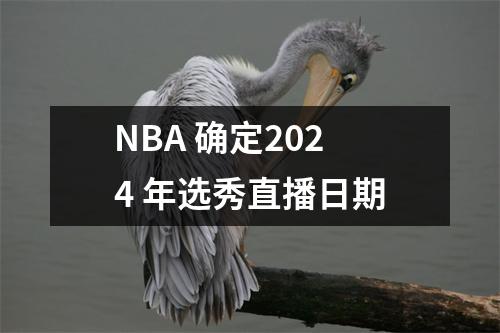 NBA 确定2024 年选秀直播日期