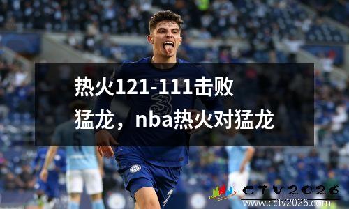 热火121-111击败猛龙，nba热火对猛龙