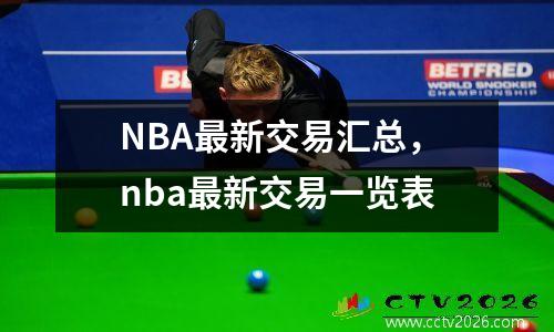 NBA最新交易汇总，nba最新交易一览表