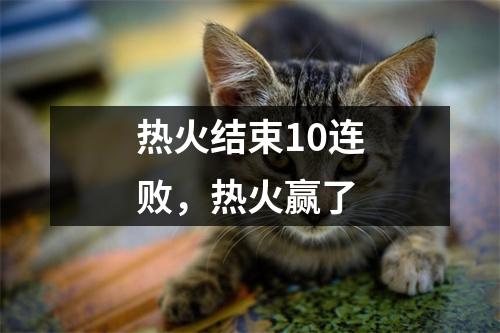 热火结束10连败，热火赢了