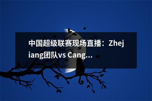 中国超级联赛现场直播：Zhejiang团队vs Cangzhou Lions（中国）观看完整的高清