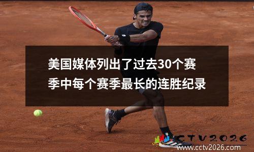 美国媒体列出了过去30个赛季中每个赛季最长的连胜纪录