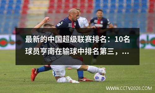 最新的中国超级联赛排名：10名球员亨南在输球中排名第三，广州市输掉了5个进球，排名最后